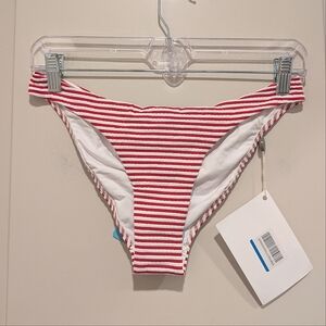 Melissa Odabash Barcelona Nautical Red and White Striped Bikini Bottom Size 8